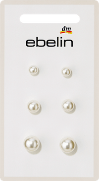 ebelin Ohrenstecker Perlen, 6 St