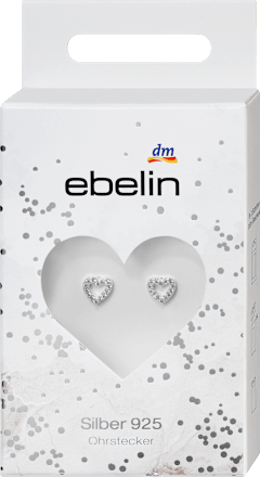 925 zilveren hartvormige oorbellen, 2 stuks