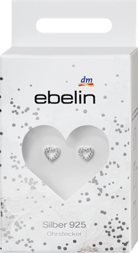 925 zilveren hartvormige oorbellen, 2 stuks
