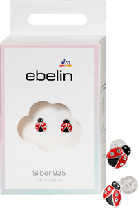 925 zilveren lieveheersbeestje oorbellen, 2 stuks