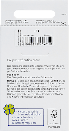 Ohrstecker 925 Silber mit Strassstein, 2 St