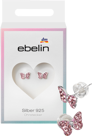 Vlinderoorbellen voor kinderen, 925 zilver, 2 stuks