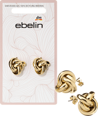 ebelin Ohrstecker Knoten, Gold-Optik, 2 St