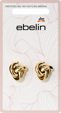 ebelin Ohrstecker Knoten, Gold-Optik, 2 St