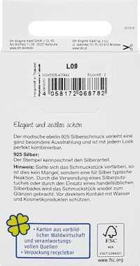 Oorstekers cirkel met strass 925 zilver, 2 stuks