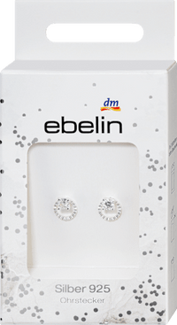 Oorstekers cirkel met strass 925 zilver, 2 stuks