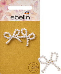 Parel strik oorbellen, 2 stuks