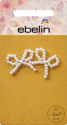 Parel strik oorbellen, 2 stuks