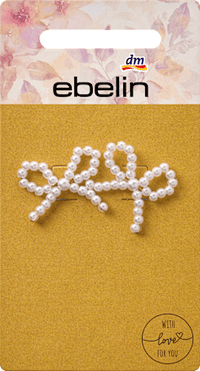 Parel strik oorbellen, 2 stuks