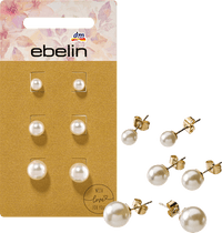 Parel oorbellen, 6 stuks