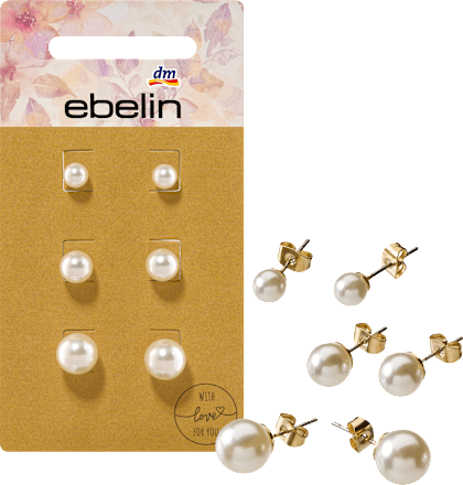 Parel oorbellen, 6 stuks