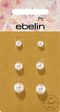 Parel oorbellen, 6 stuks