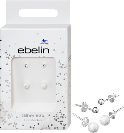 Oorstekersset 925 zilver, 4 stuks