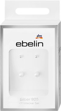ebelin Ohrstecker Set 925 Silber, 4 St