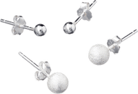 Oorstekersset 925 zilver, 4 stuks