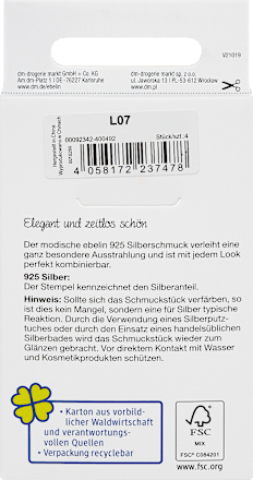 Oorstekersset 925 zilver, 4 stuks