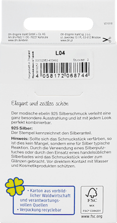 Ohrstecker Strassstein 925 Silber, 2 St