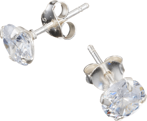 Oorstekers met strass steentjes 925 zilver, 2 stuks