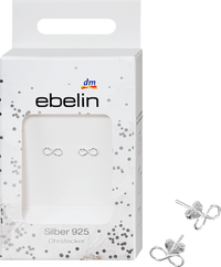 Oorbellen met oneindigheidsteken, 925 zilver, 2 stuks