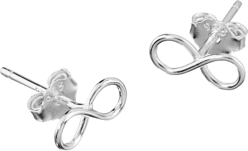 Oorbellen met oneindigheidsteken, 925 zilver, 2 stuks