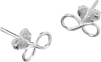 Oorbellen met oneindigheidsteken, 925 zilver, 2 stuks