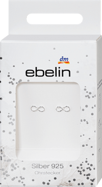 Oorbellen met oneindigheidsteken, 925 zilver, 2 stuks