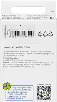 ebelin Ohrstecker vergoldeter Modeschmuck, 4 St