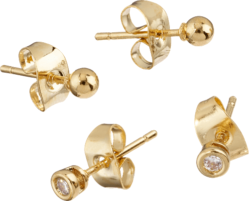 Vergulde mode-sieraden oorbellen, 4 stuks