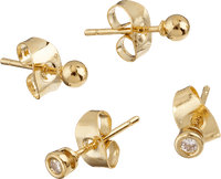 Vergulde mode-sieraden oorbellen, 4 stuks