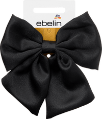 Patentspange Schleife schwarz, 1 St ebelin
