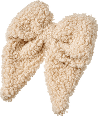 Patent clip strik teddy, crème, 1 stuk