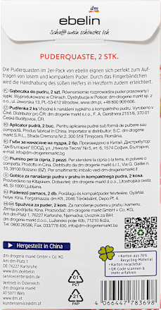 Puderquaste Herzform A rosy Romance, 1 St ebelin