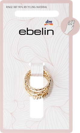 ebelin Ringe Gold-Optik, 5 St