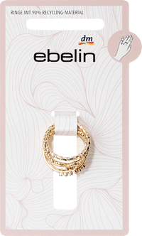 ebelin Ringe Gold-Optik, 5 St