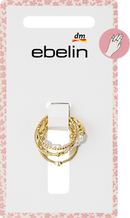 ebelin Ringe Gold-Optik, 5 St