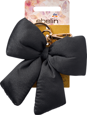 Sleutelhanger strik, zwart, 1 stuk