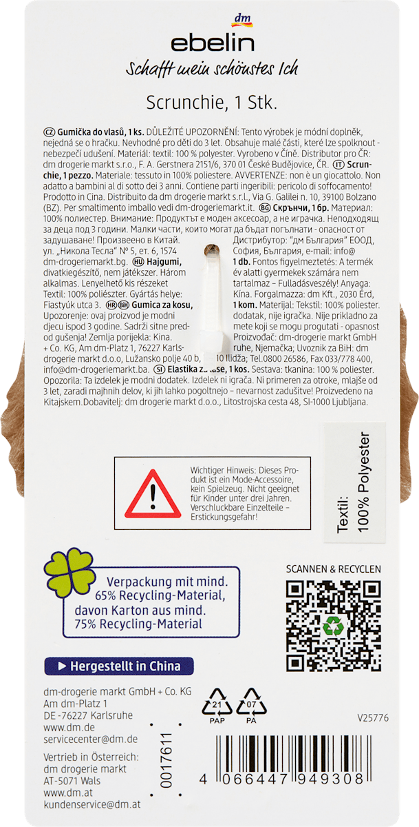 ebelin Scrunchie mit Geweih, 1 St