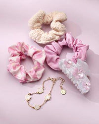 ebelin Scrunchies creme/rosa, 3 St