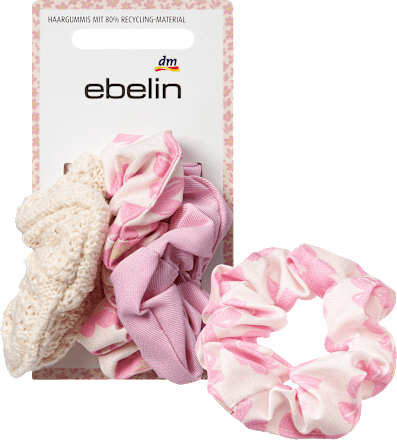 ebelin Scrunchies creme/rosa, 3 St