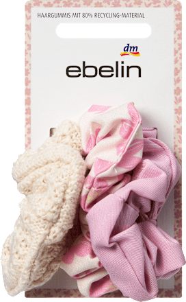 ebelin Scrunchies creme/rosa, 3 St