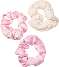 Scrunchies creme/rosa, 3 St