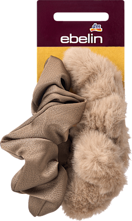 Scrunchies met bontlook &amp; satijn, 2 stuks