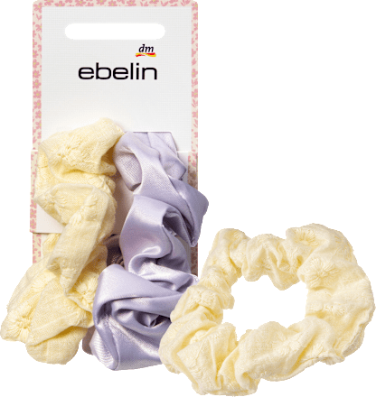 ebelin Scrunchies gelb/flieder, 2 St