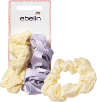 ebelin Scrunchies gelb/flieder, 2 St