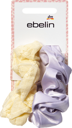 ebelin Scrunchies gelb/flieder, 2 St