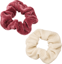 Scrunchies Samt, beige, rosa, 2 St