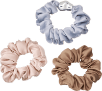 ebelin Scrunchies Satin, beige, rosa, grau, 3 St