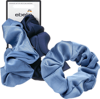 Scrunchies Satin-Optik, blau, 2 St