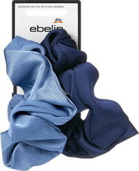 ebelin Scrunchies Satin-Optik, blau, 2 St