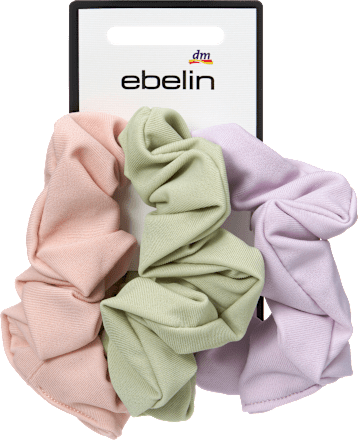 ebelin Scrunchies Sport aus Bikini-Stoff, flieder/rosa/grün, 3 St